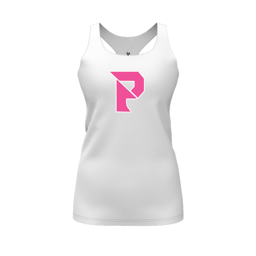 [FT0TRBWH-FYS-LOGO2] Decker Racerback Tank Top (Female Youth S, White, Logo 2)