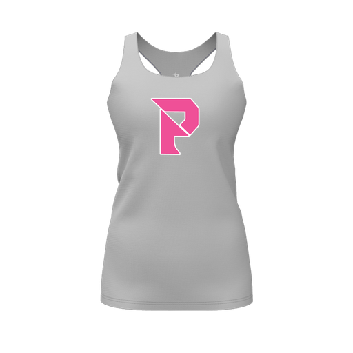 [FT0TRBGY-FYS-LOGO2] Decker Racerback Tank Top (Female Youth S, Gray, Logo 2)