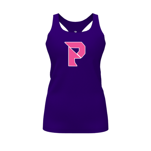 [FT0TRBPP-FYS-LOGO2] Decker Racerback Tank Top (Female Youth S, Purple, Logo 2)