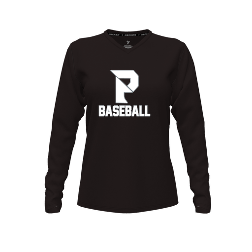 [FTLVCFBK-FYXS-LOGO3] Decker Comfort T-Shirt (Female Youth XS, Black, V Neck, Logo 3, Long Sleeve)