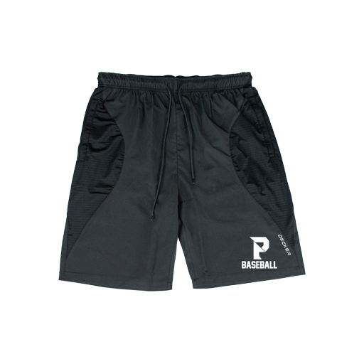 [CUS-DFW-SHOR-PER-CRV-BLK-YXXS-LOGO3] Shorts (Curve Shorts) (Youth XXS, Black, Logo 3)