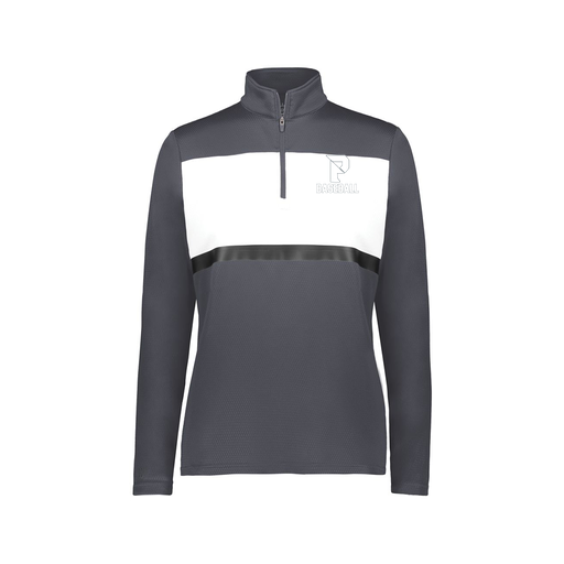[222791.F52.XS-LOGO3] Ladies Bold 1/4 Zip Pullover (Female Adult XS, Gray, Logo 3)