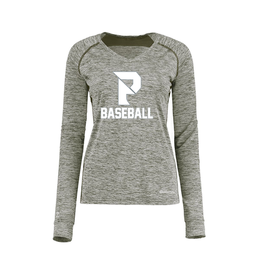 [222770.K94.XS-LOGO3] Ladies Electric Long Sleeve Shirt (Female Adult XS, Gray, Logo 3)