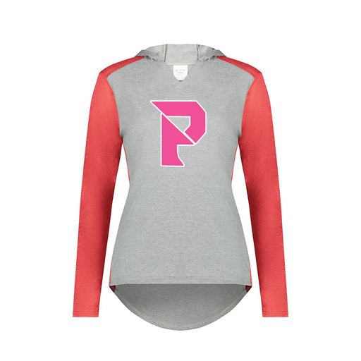 [6902.27V.XS-LOGO2] Ladies Vintage Hoodie (Female Adult XS, Red, Logo 2)