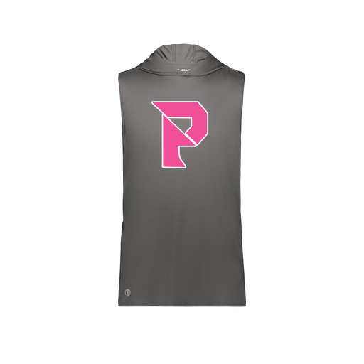 [222590.98D.XS-LOGO2] Men's CoolDry Sleeveless Hoodie (Adult XS, Gray, Logo 2)