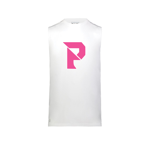 [222593.005.S-LOGO2] Men's CoolDry TankTop (Adult S, White, Logo 2)