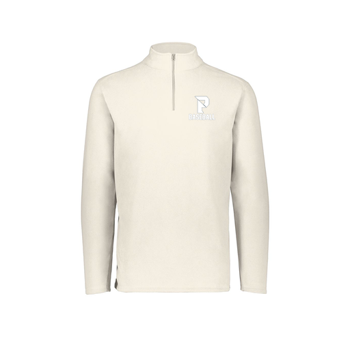 [6863.53T.XS-LOGO3] Men's MicroFleece 1/4 Zip Pullover (Adult XS, White, Logo 3)