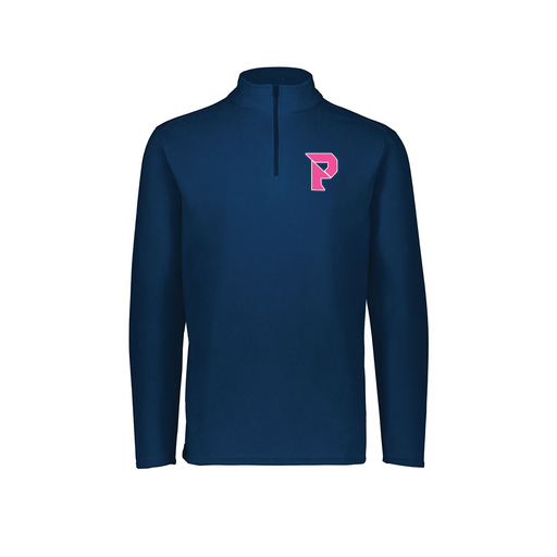 [6863.065.XS-LOGO2] Men's MicroFleece 1/4 Zip Pullover (Adult XS, Navy, Logo 2)