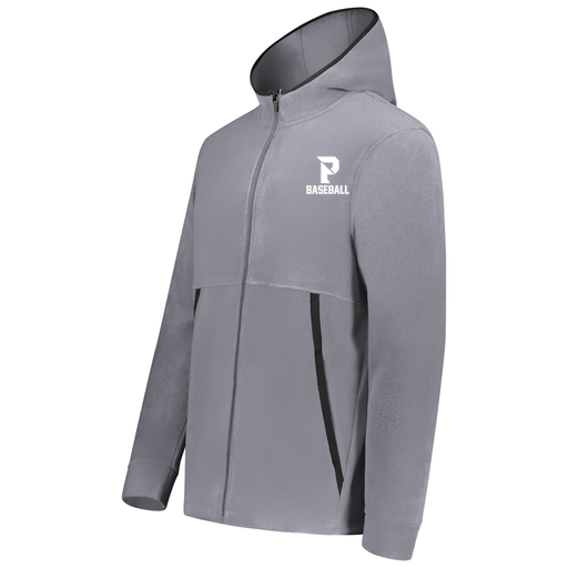 [6858.059.XS-LOGO3] Men's Chill Full Zip Fleece (Adult XS, Gray, Logo 3)