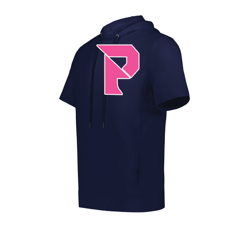 [222505.065.S-LOGO2] Men's Venturs Soft Knit Short Sleeve Hoodie (Adult S, Navy, Logo 2)