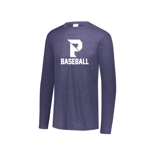 [FTLCUBNV-YS-LOGO3] Decker Youth Tri-Blend T-Shirt - Long Sleeve (Youth S, Navy, Logo 3)